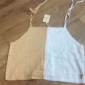 Salty shreds linen tank